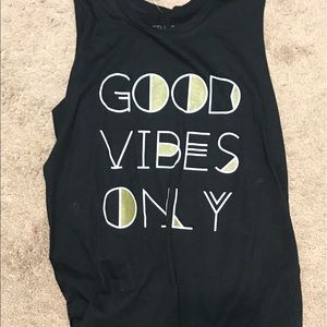 Good Vibes Only Black Tank Top